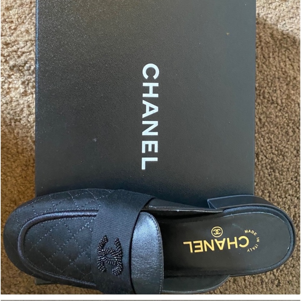 Black Chanel Mules
